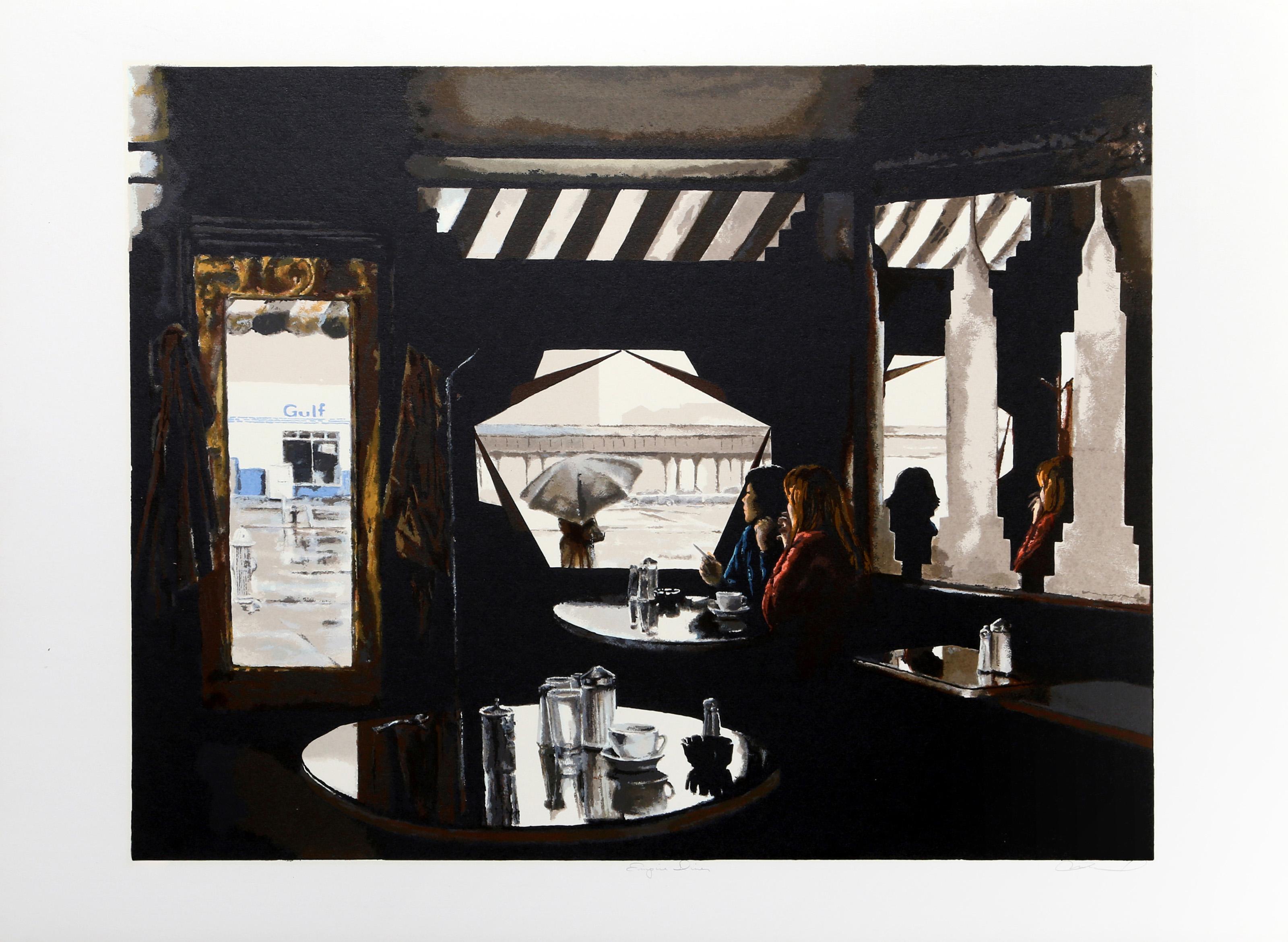 Harry McCormick, American (1942 - ) - Empire Diner. Medium: Screenprint, signed and numbered in pencil, Edition: 250, Image Size: 24 x 31.5 inches, Size: 29 in. x 40 in. (73.66 cm x 101.6 cm)
