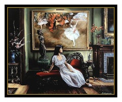 Harry McCormick Suze With Degas Original Giclee On Canvas Signed Portrait Art
