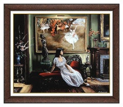 Harry McCormick Suze With Degas Original Giclee On Canvas Signed Portrait Art