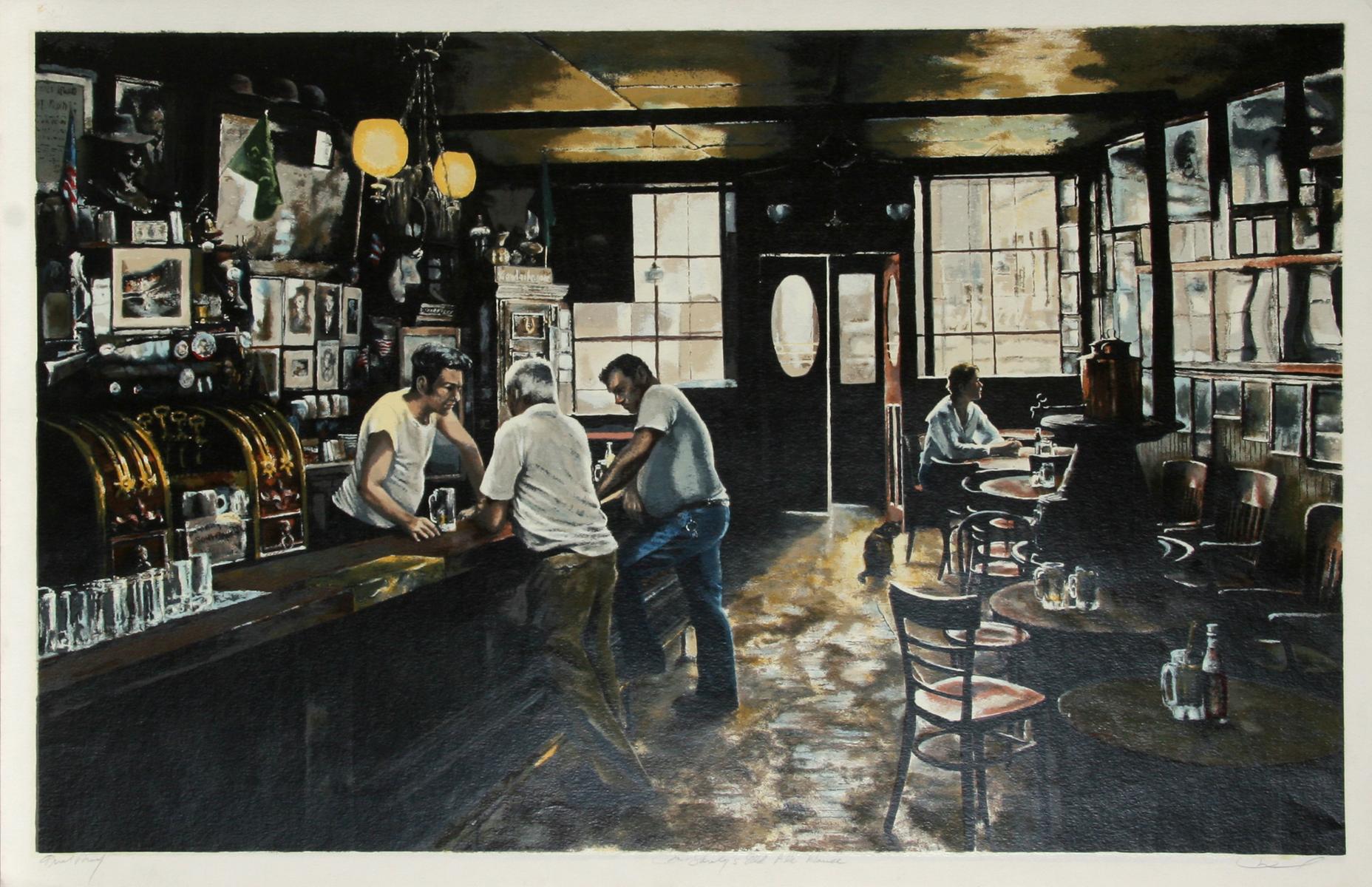 Künstler: Harry McCormick, Amerikaner (1942 - )
Titel: McSorley's Altes Bierhaus 
Medium: Serigraphie, signiert und nummeriert mit Bleistift
Auflage: 250, AP
Größe: 26 in. x 40 in. (66,04 cm x 101,6 cm)
