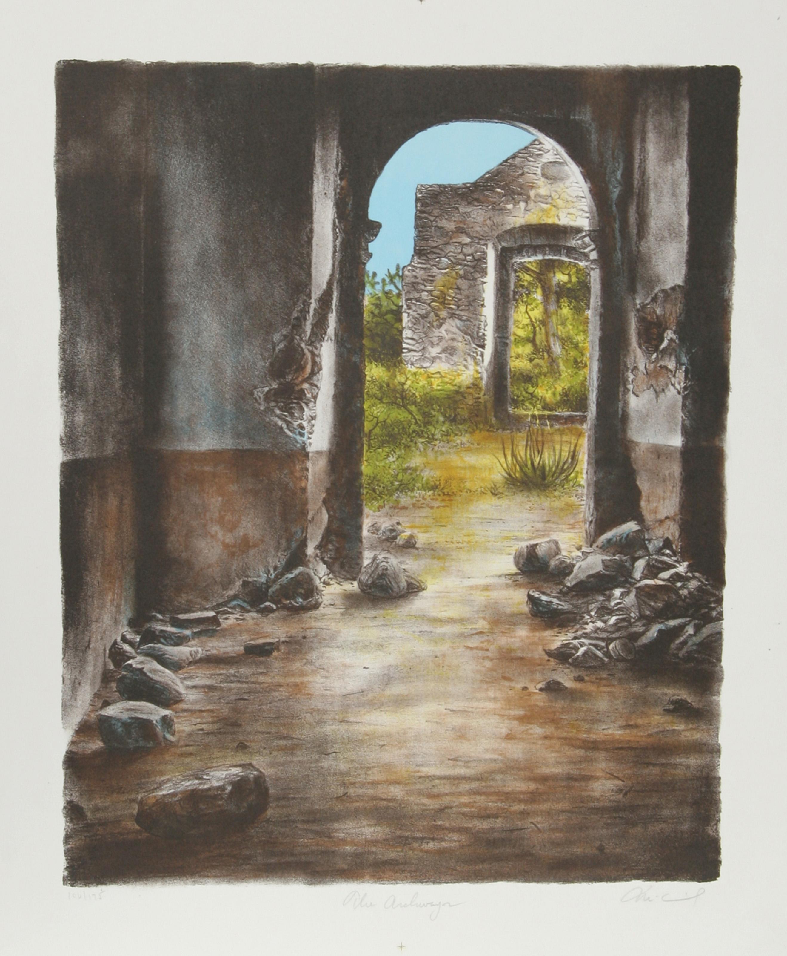 Harry McCormick, American (1942 - ) - The Archways. Medium: Lithograph, signed and numbered in pencil, Edition: 175, Size: 24.5 in. x 20 in. (62.23 cm x 50.8 cm)