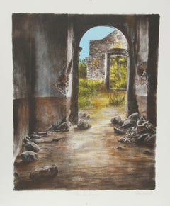 The Archways, Photorealist Lithograph by Harry McCormick