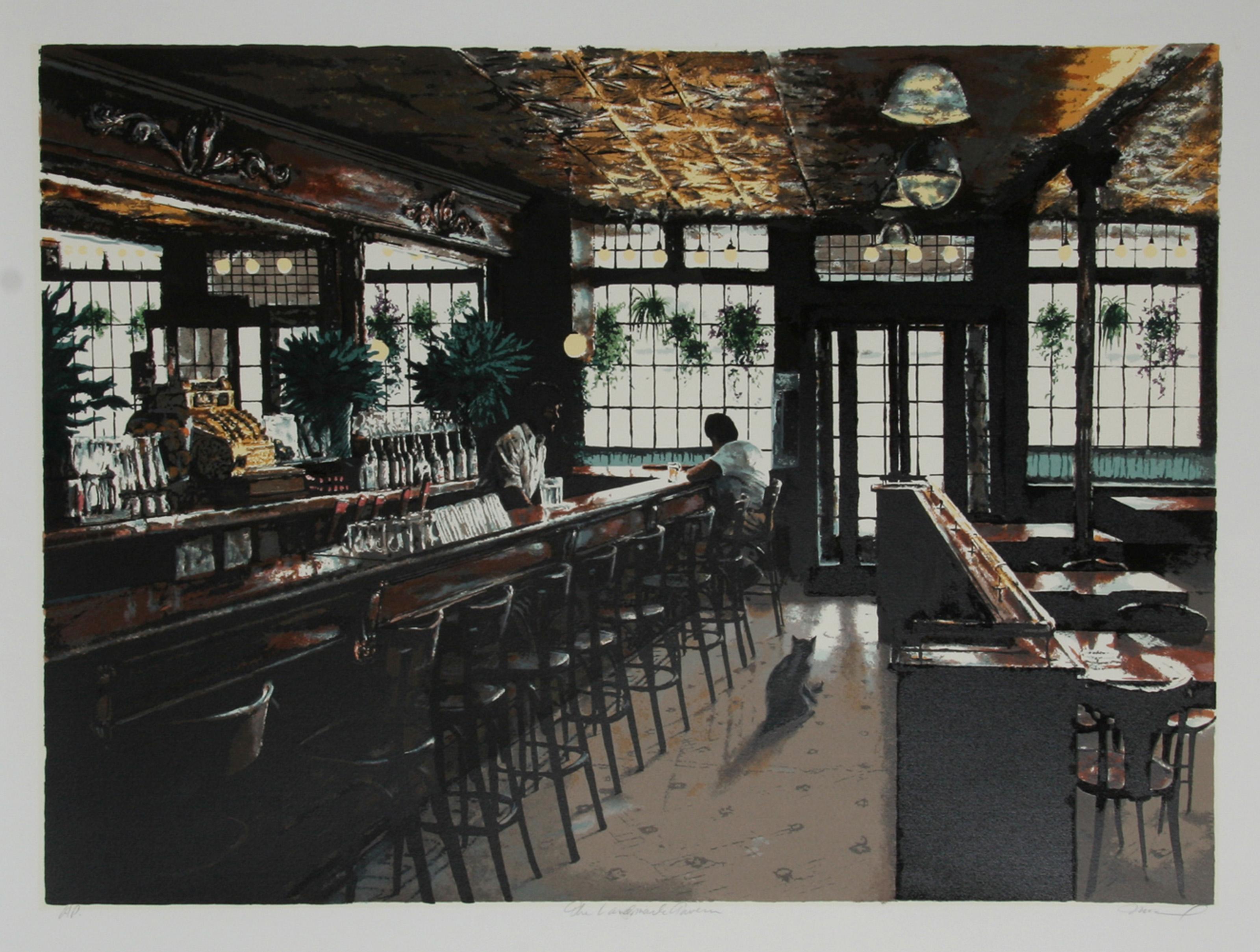 The Landmark Tavern, Photorealist Screenprint by Harry McCormick