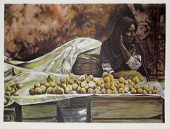La donna Harry Peach, Messico, litografia fotorealista di Harry McCormick