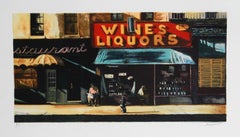 Vini e liquori, litografia fotorealista di Harry McCormick