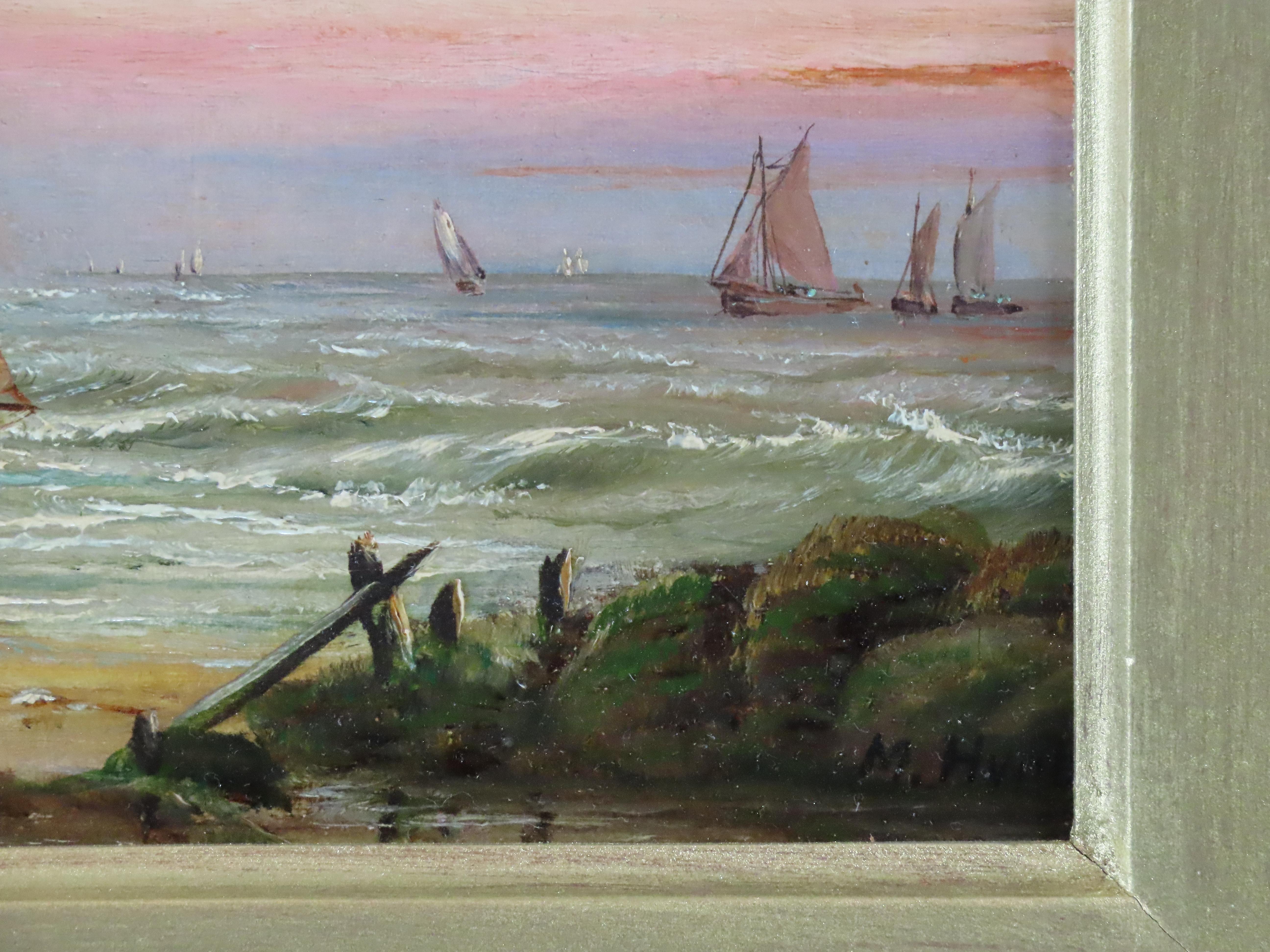 Pair of Original Oils on Canvas. HARRY MILLSON HUNT, 