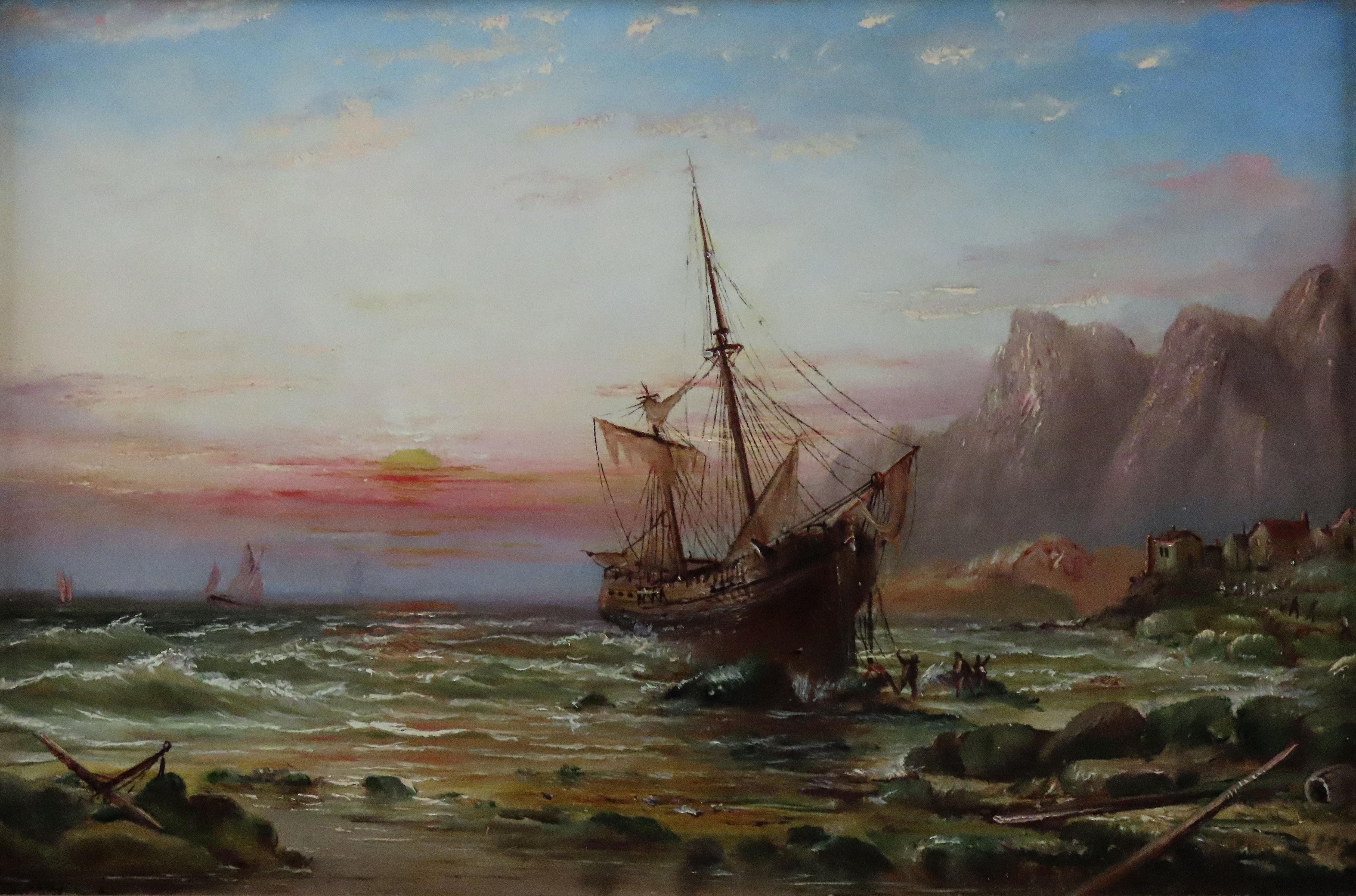 Pair of Original Oils on Canvas. HARRY MILLSON HUNT, 