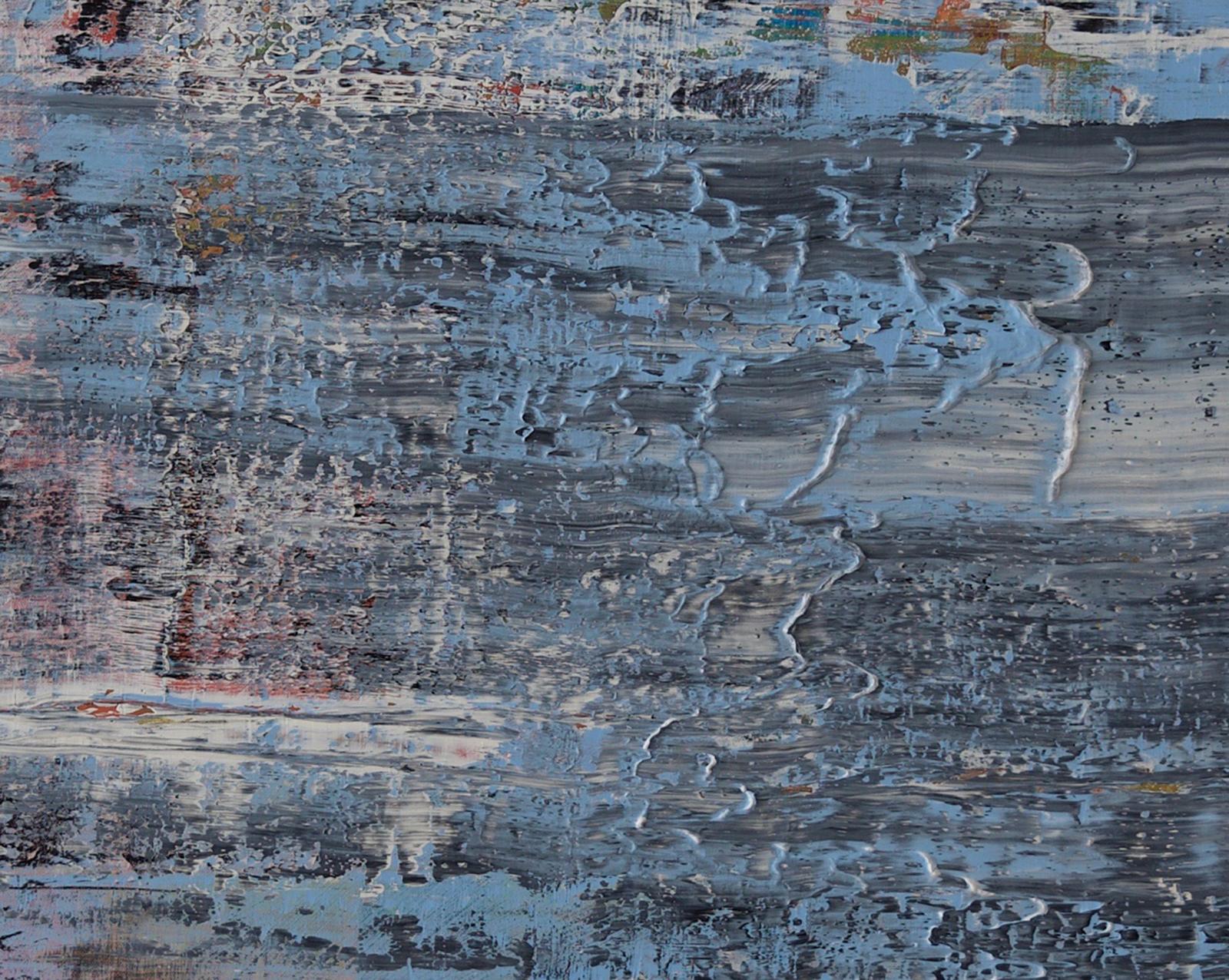 Arte contemporanea tedesca di Harry Moody - Astratto con cielo blu n°389 - Painting di Harry James Moody