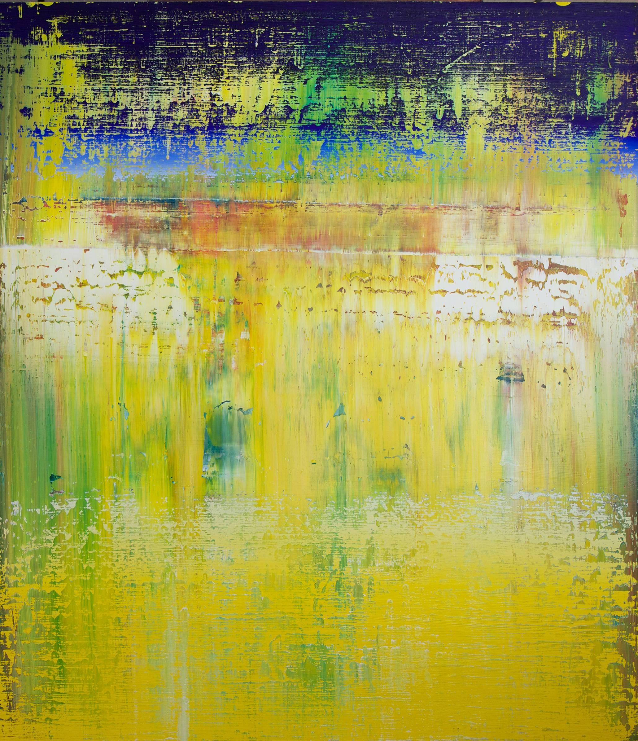 Harry James Moody Abstract Painting - abstract with yellow #63