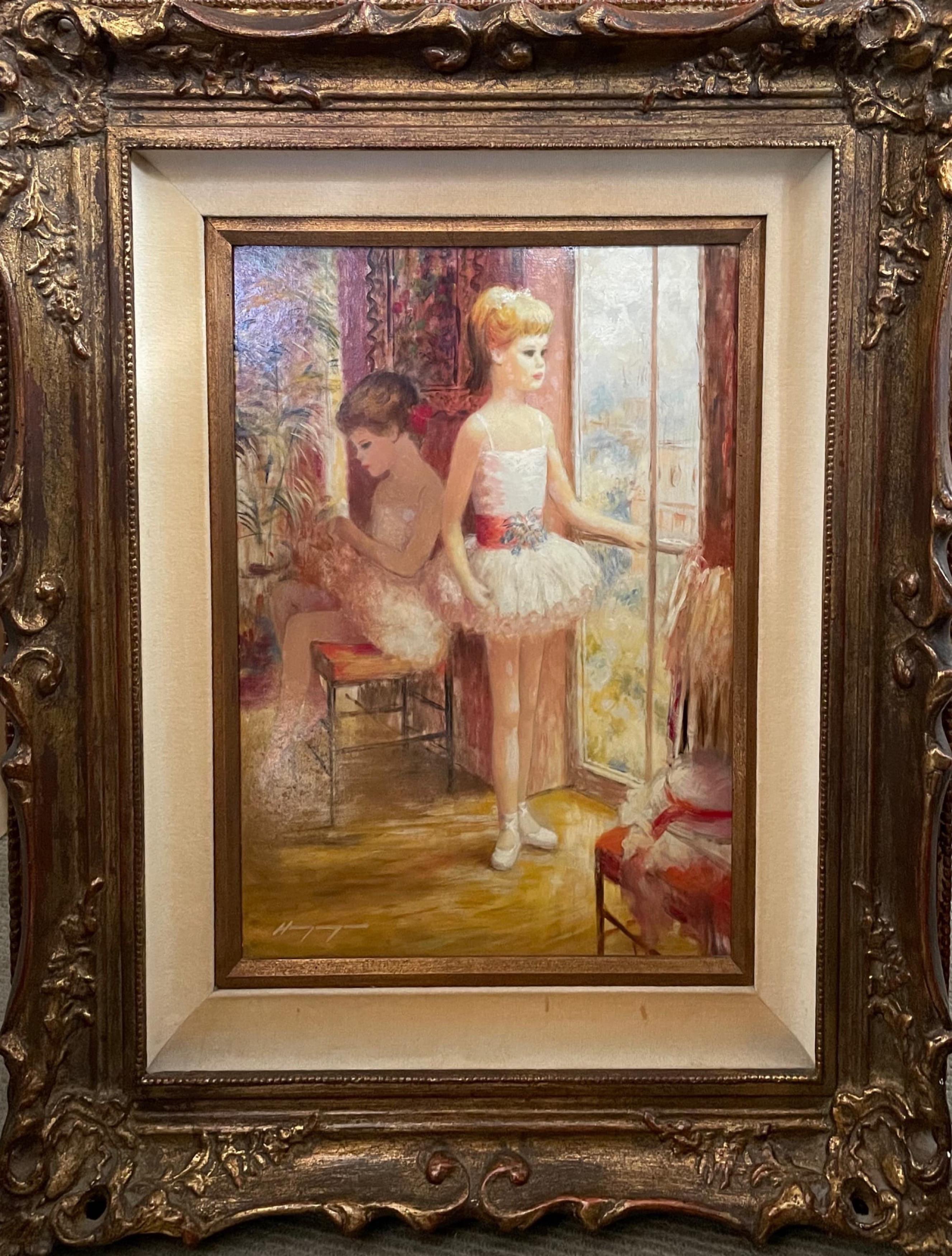 Harry Myers Figurative Painting - Young Ballerinas
