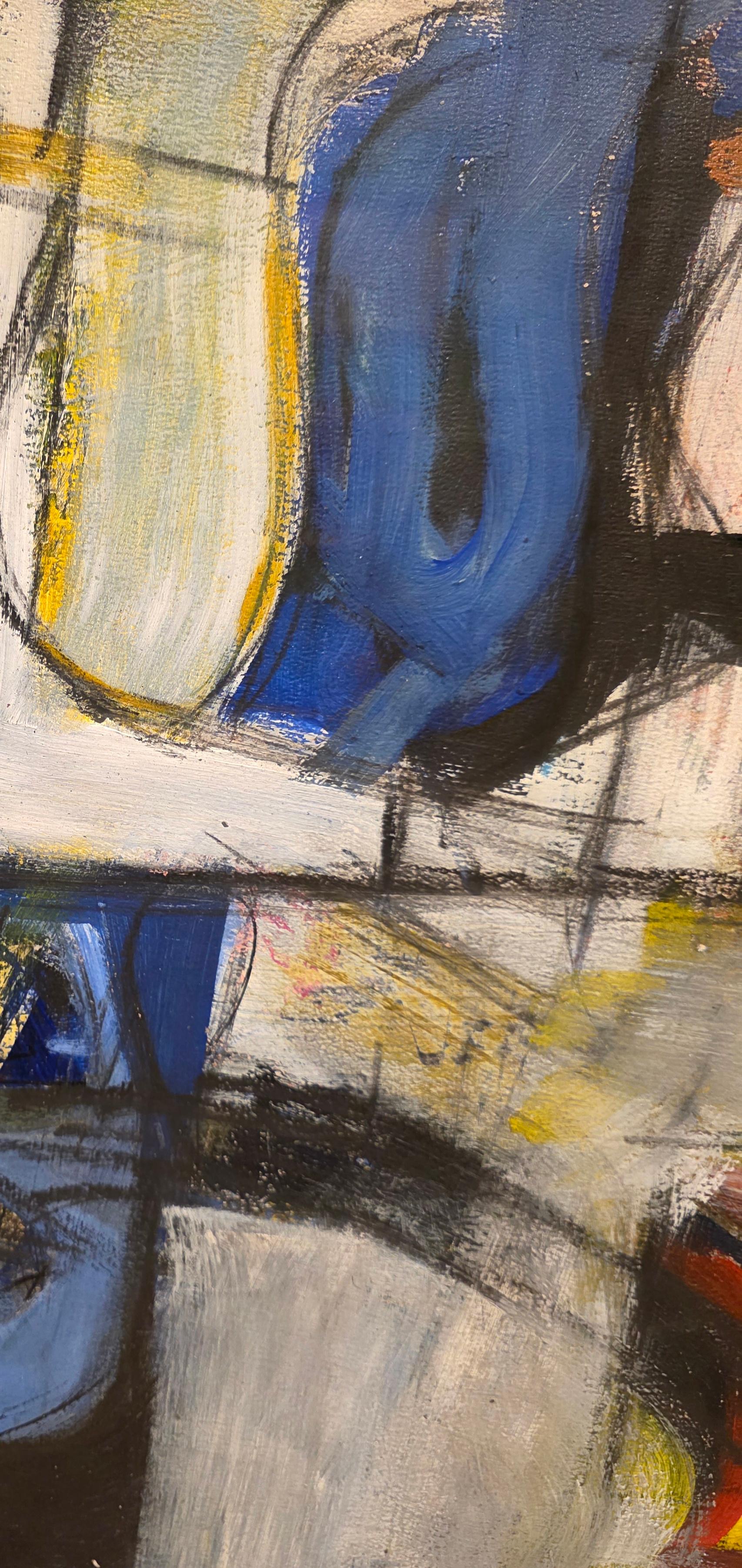 Abstrakt (Schwarz), Abstract Painting, von Harry Nadler