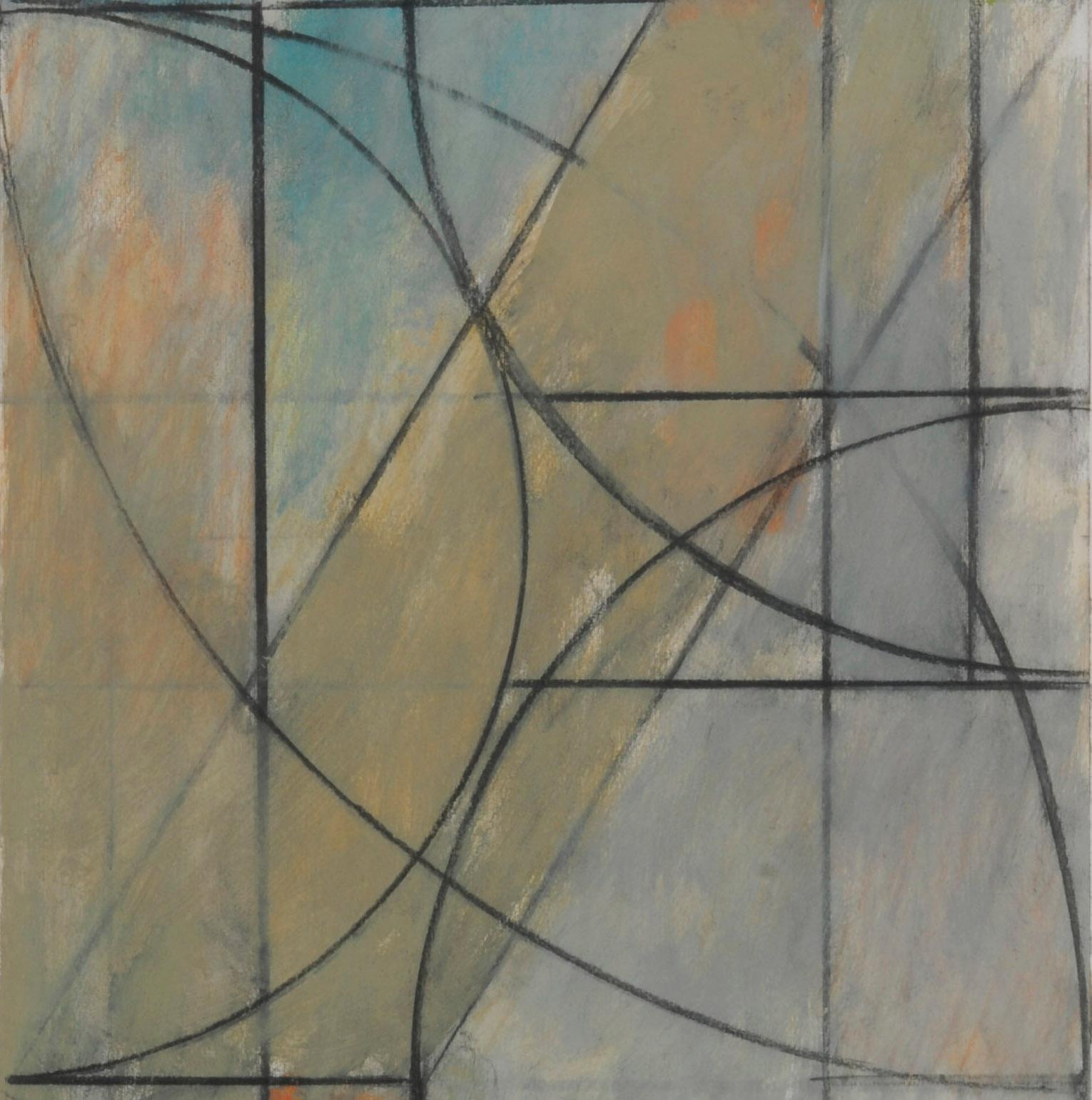 La spirale du temps II - Abstrait Painting par Harry Nadler