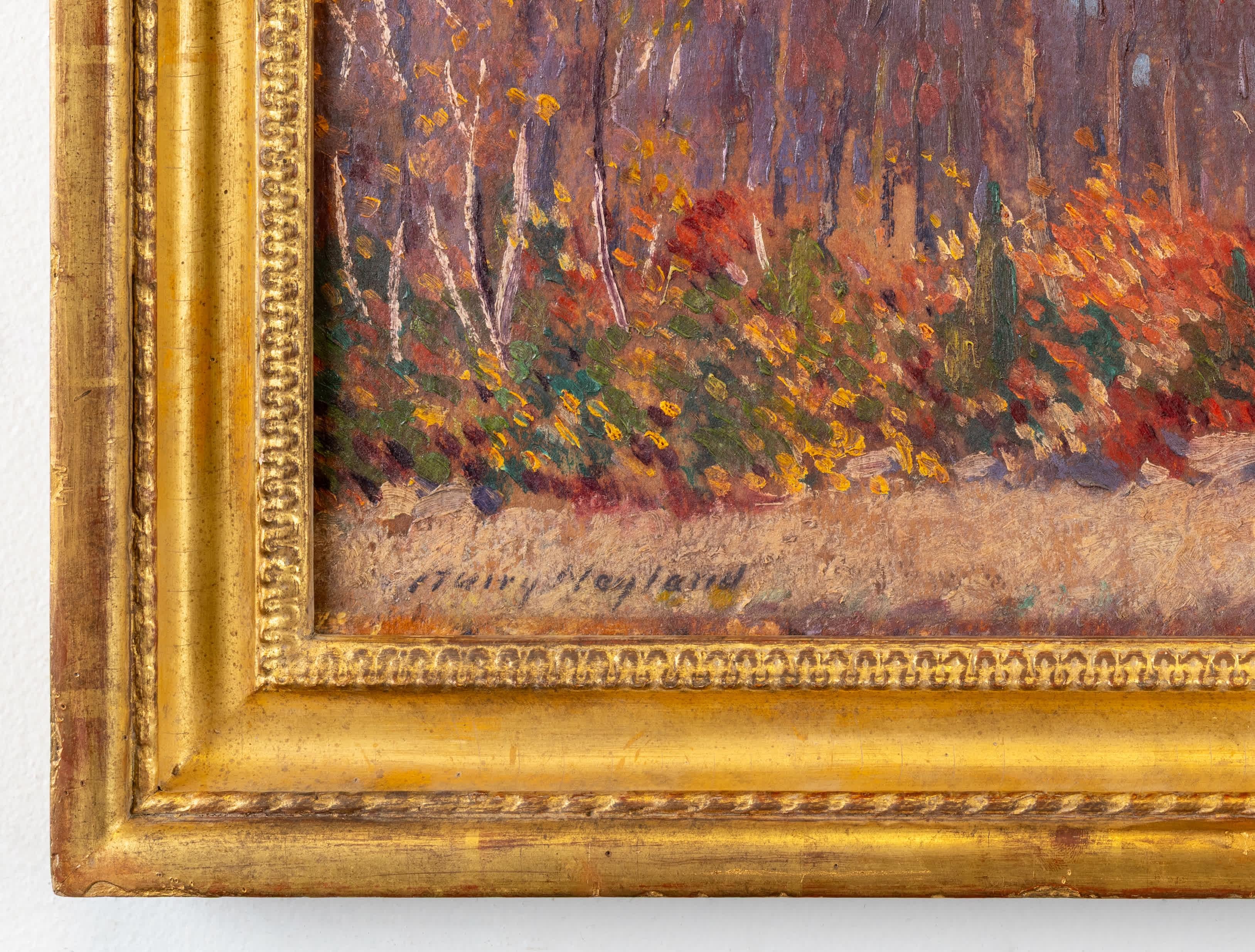 Le chêne rouge - Marron Landscape Painting par Harry Neyland
