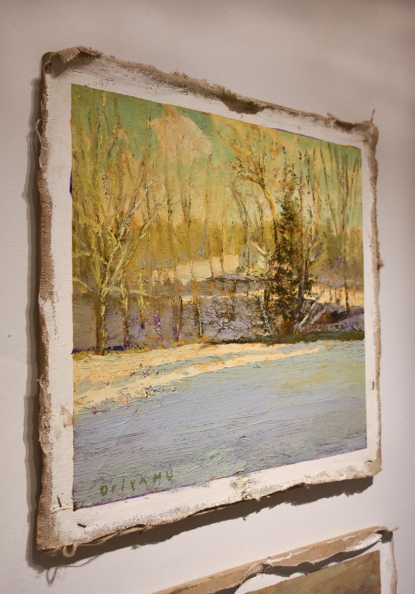#5437 The Allen House: Impressionist En Plein Air Landscape Painting on Linen 2