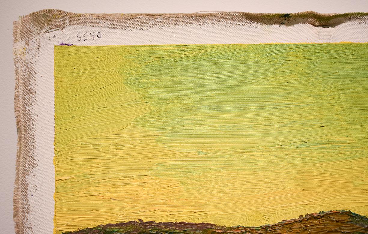 5540 Día de Año Nuevo: Pintura impresionista de paisaje al aire libre sobre lino en venta 1