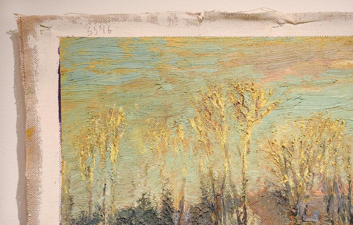 #5546 House in Salem: Impressionist En Plein Air Landscape Painting on Linen 5