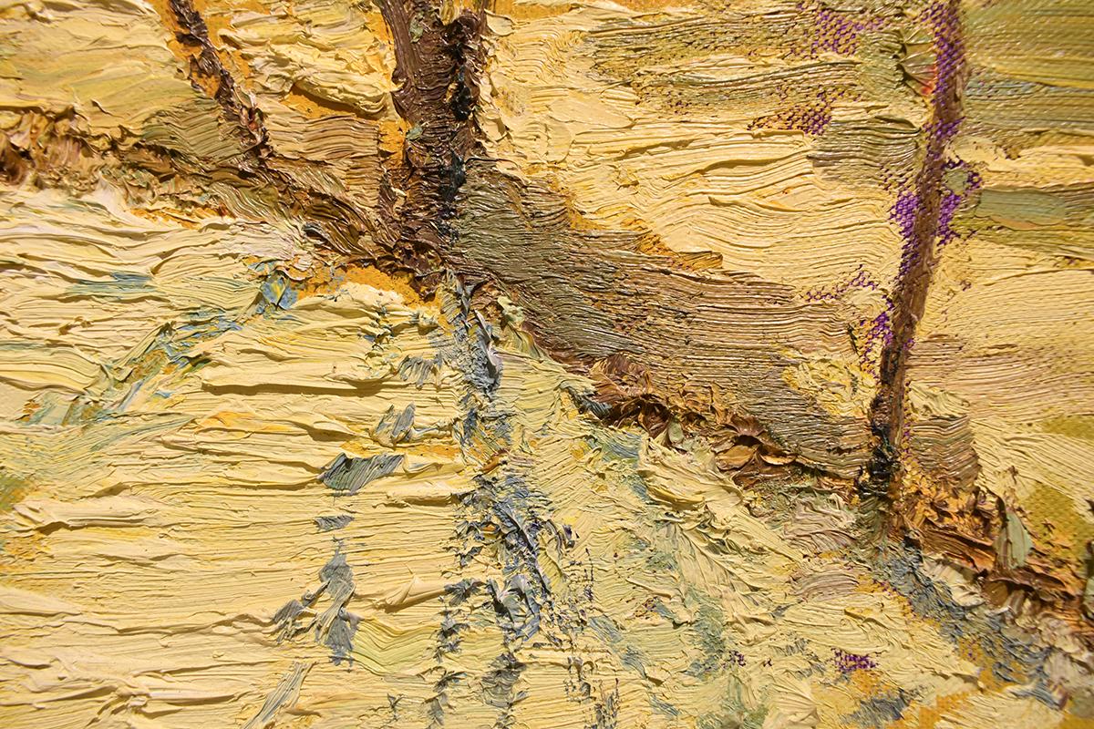 #5549 Colonial Road: Impressionist En Plein Air Landscape Painting on Linen 4