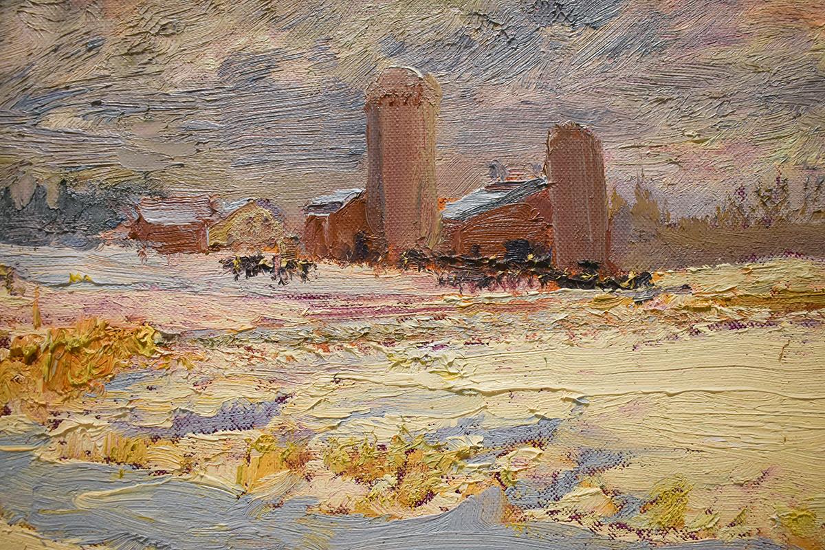 5550 Farm on Callaway Rd: Impressionist En Plein Air Landscape Painting on Linen 1