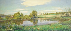 #5682 McKernon Road: Pittura impressionistica En Plein Air di un paesaggio estivo