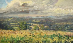 #5700 View from Saw Hill: Impressionistic En Plein Air Landscape Painting 