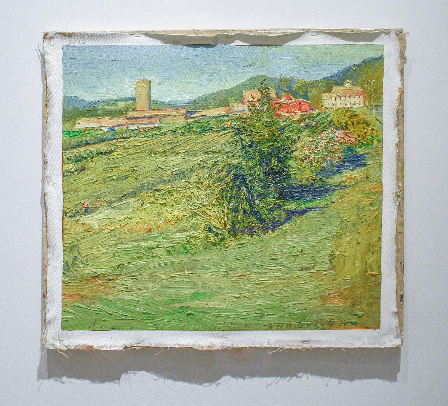 #5712 Opere da giardino: Quadro impressionistico di paesaggio en plein air di una fattoria rurale - Painting Impressionismo di Harry Orlyk