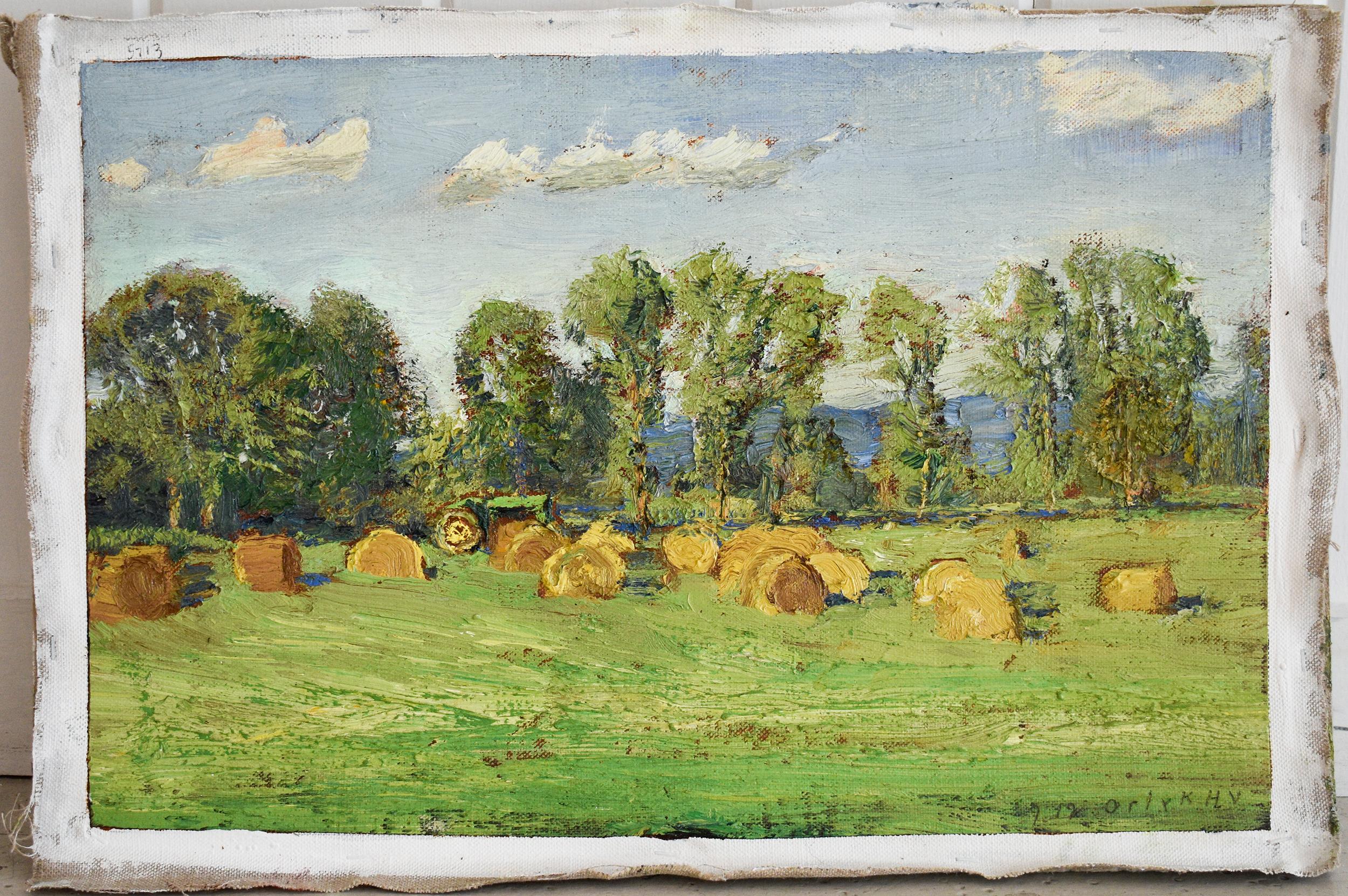 #5713 Richard Neil's Field: Impressionistic En Plein Air Landscape Painting  1