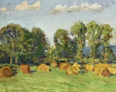 #5713 Richard Neil's Field: Impressionistic En Plein Air Landscape Painting