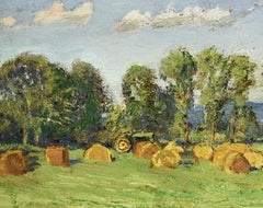 #5713 Richard Neil's Field: Impressionistic En Plein Air Landscape Painting 