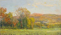 View From Braymer Hill (Impressionist Oil Painting of Autumnal Landscape)