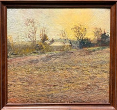 La grange de Warren : Peinture en plein air d'une ferme de campagne inspirée de Van Gogh