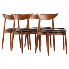 Harry Ostergaard for Moreddi Mid Century Teak Dining Chairs, Set of 5
