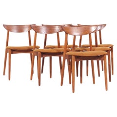 Vintage Harry Ostergaard for Randers Mobelfabrik MCM Teak Dining Chairs - Set of 6