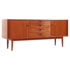 Harry Ostergaard for Randers Mobelfabrik Mid Century Teak Tambour Door Credenza