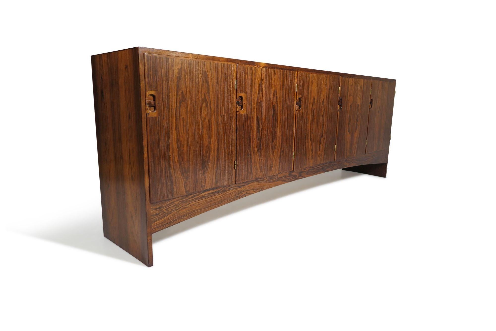 20th Century Harry Ostergaard for Randers Rosewood Danish Credenza For Sale