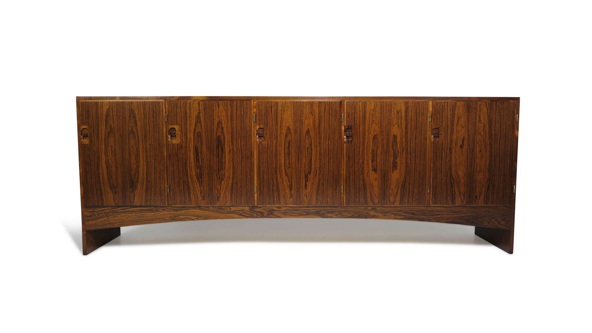 Harry Ostergaard for Randers Rosewood Danish Credenza For Sale 3