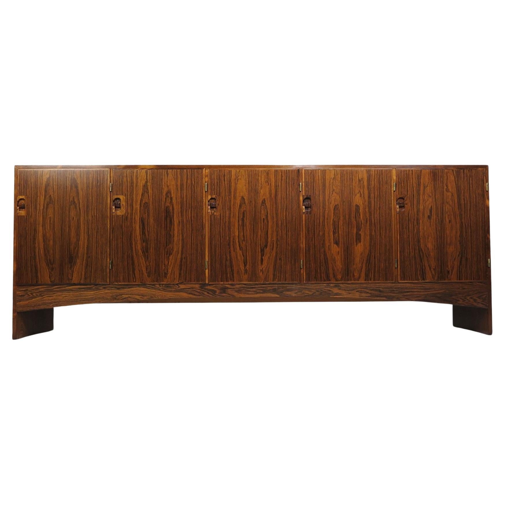 Harry Ostergaard for Randers Rosewood Danish Credenza For Sale