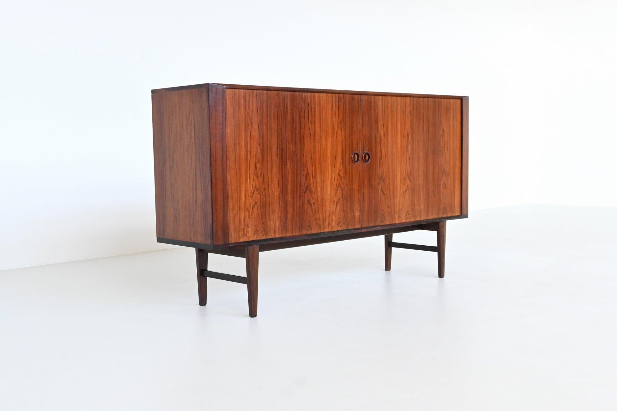 Scandinavian Modern Harry Ostergaard highboard rosewood Randers Mobelfabrik Denmark 1960