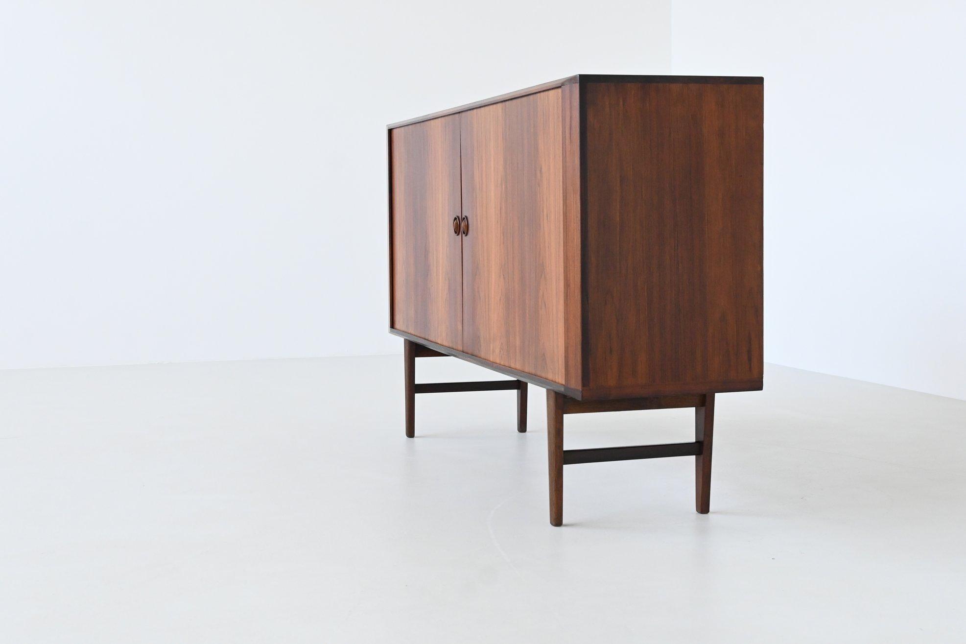 Danish Harry Ostergaard highboard rosewood Randers Mobelfabrik Denmark 1960