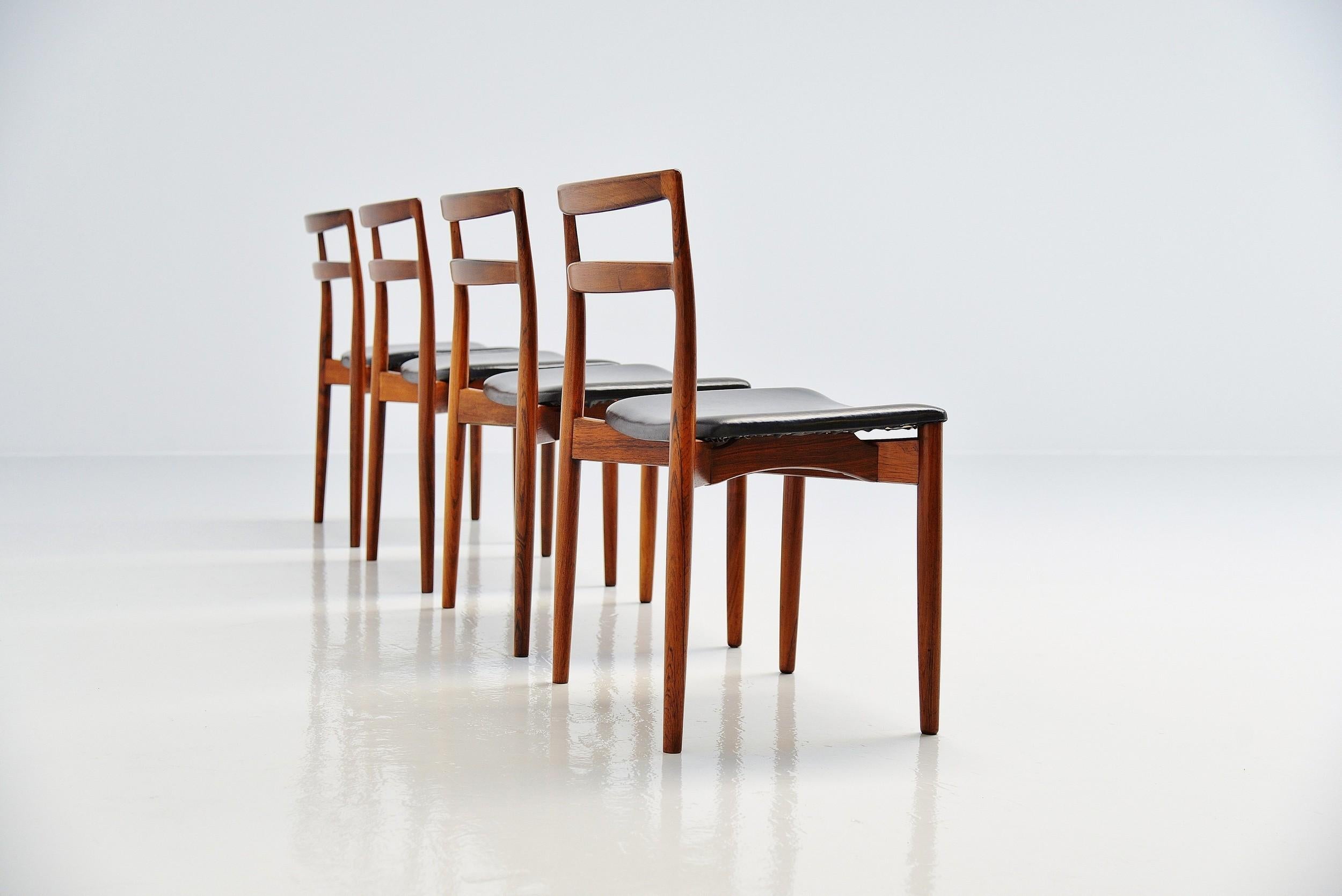 Scandinavian Modern Harry Ostergaard Model 61 Dining Chairs Randers Mobelfabrik, 1961 For Sale