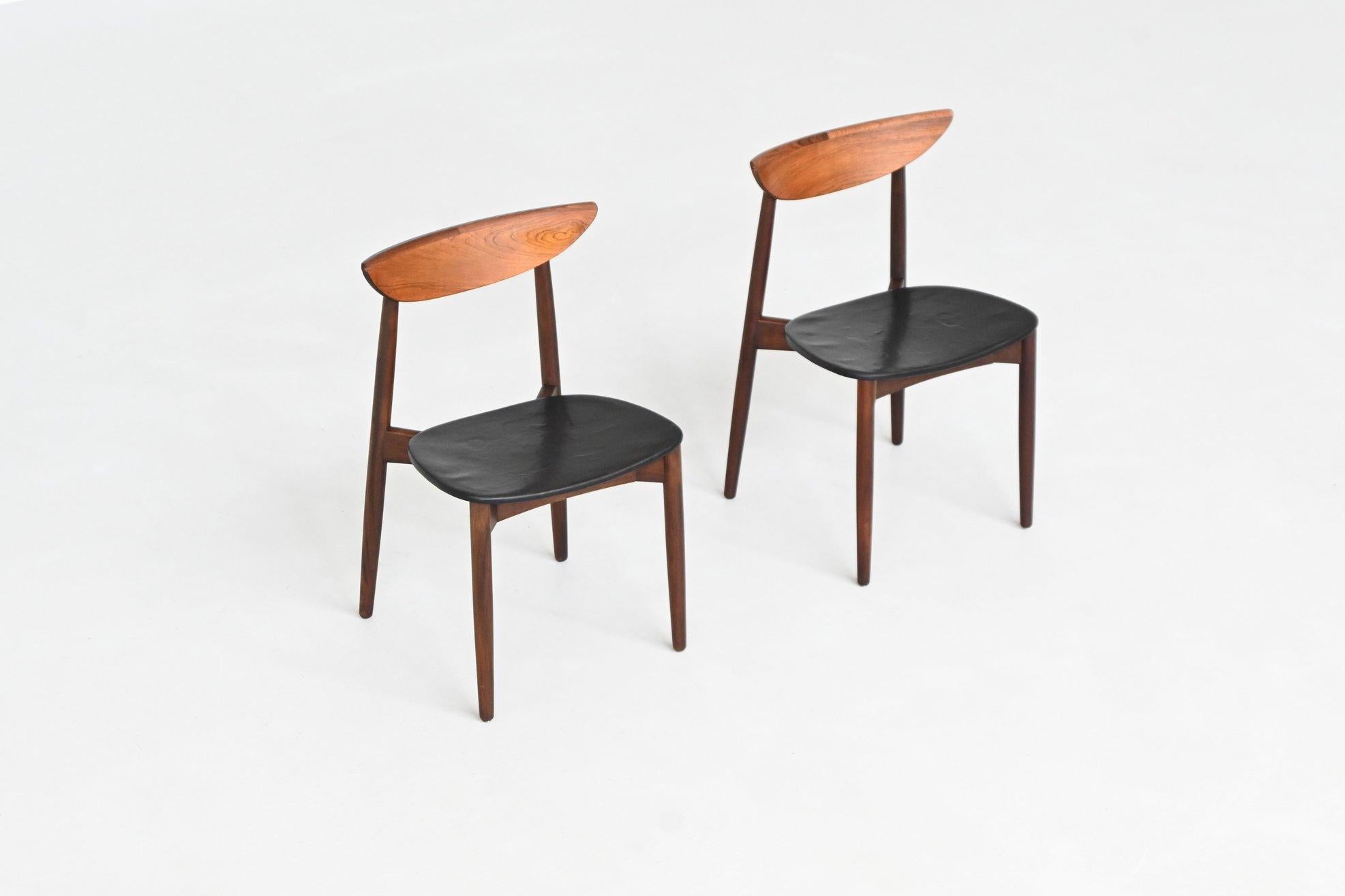 Harry Ostergaard pair of dining chairs rosewood Randers Denmark 1960 en venta 3