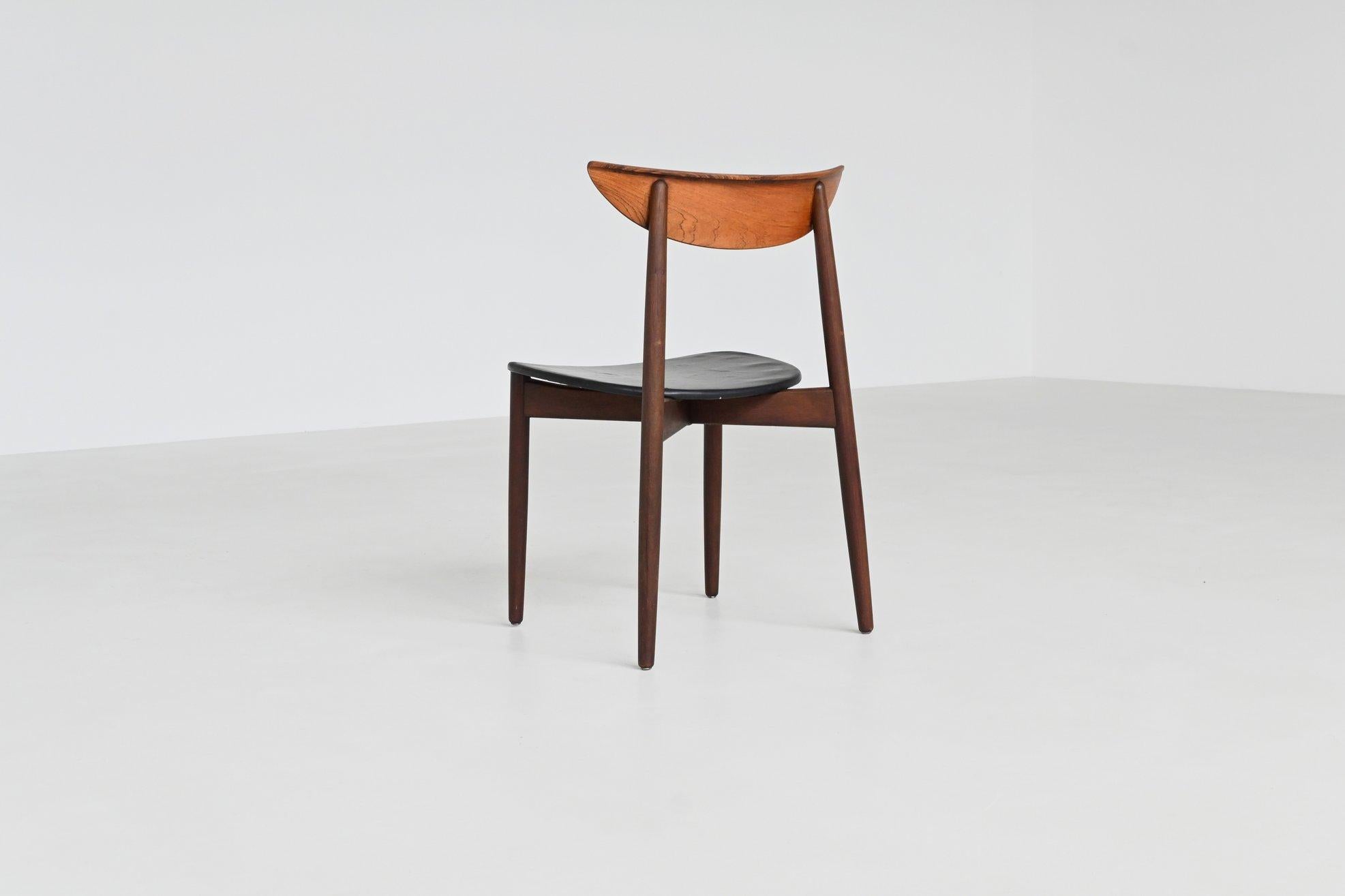 Harry Ostergaard pair of dining chairs rosewood Randers Denmark 1960 en venta 7