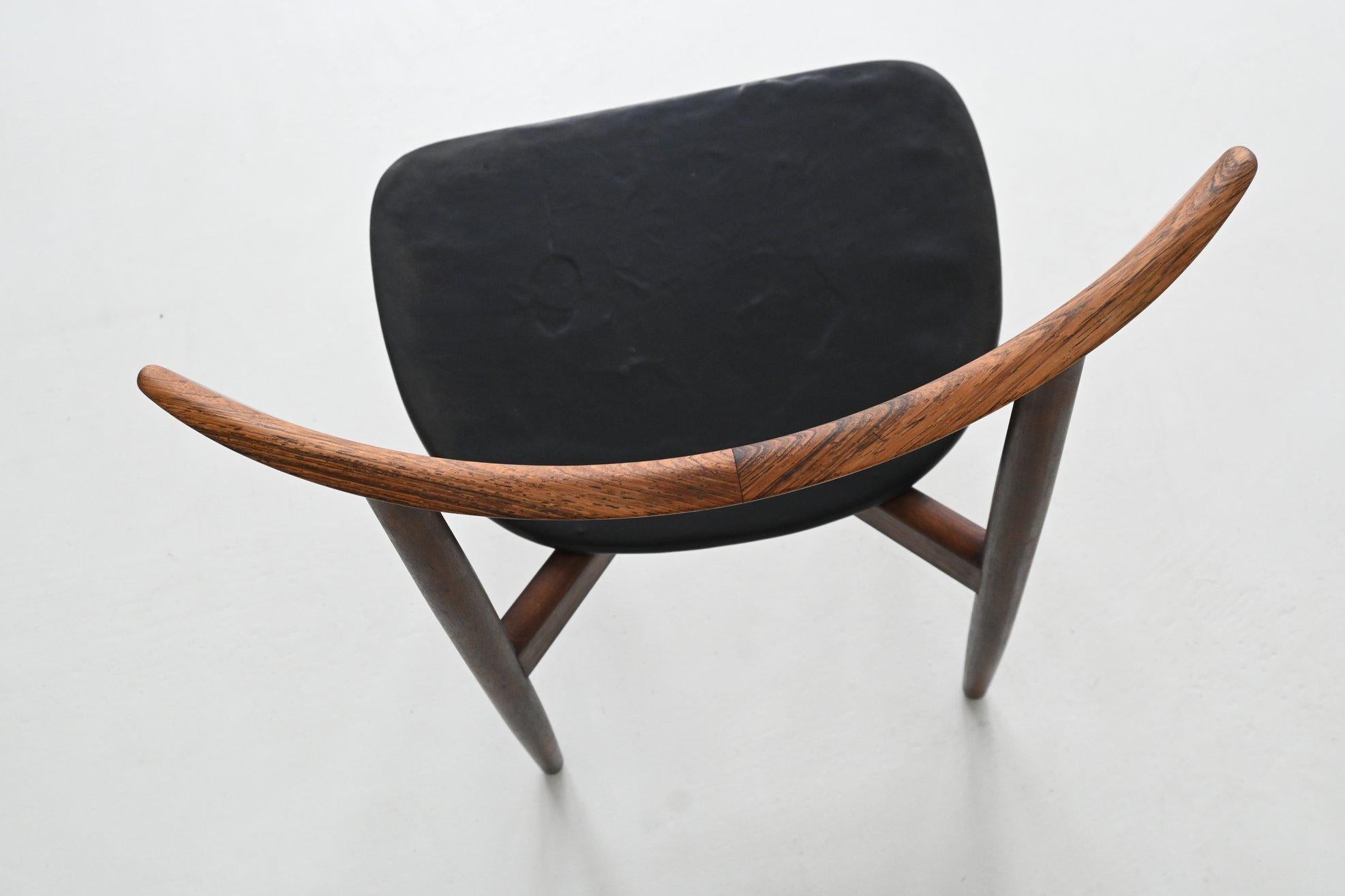 Harry Ostergaard pair of dining chairs rosewood Randers Denmark 1960 en venta 11