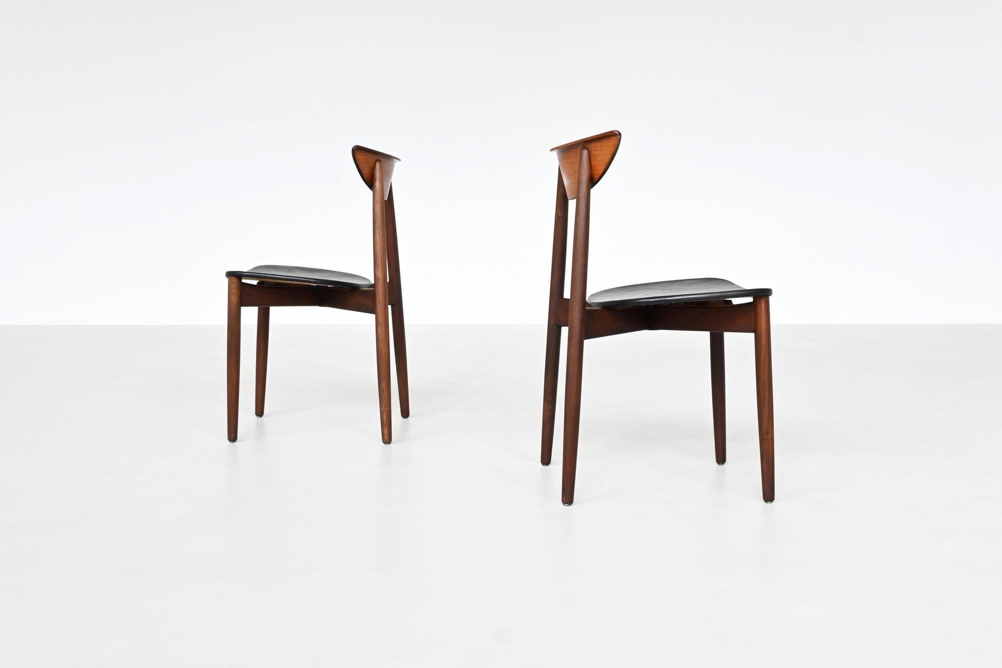 Harry Ostergaard pair of dining chairs rosewood Randers Denmark 1960 en Bueno estado para la venta en Etten-Leur, NL