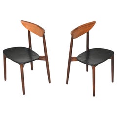 Harry Ostergaard pair of dining chairs rosewood Randers Denmark 1960
