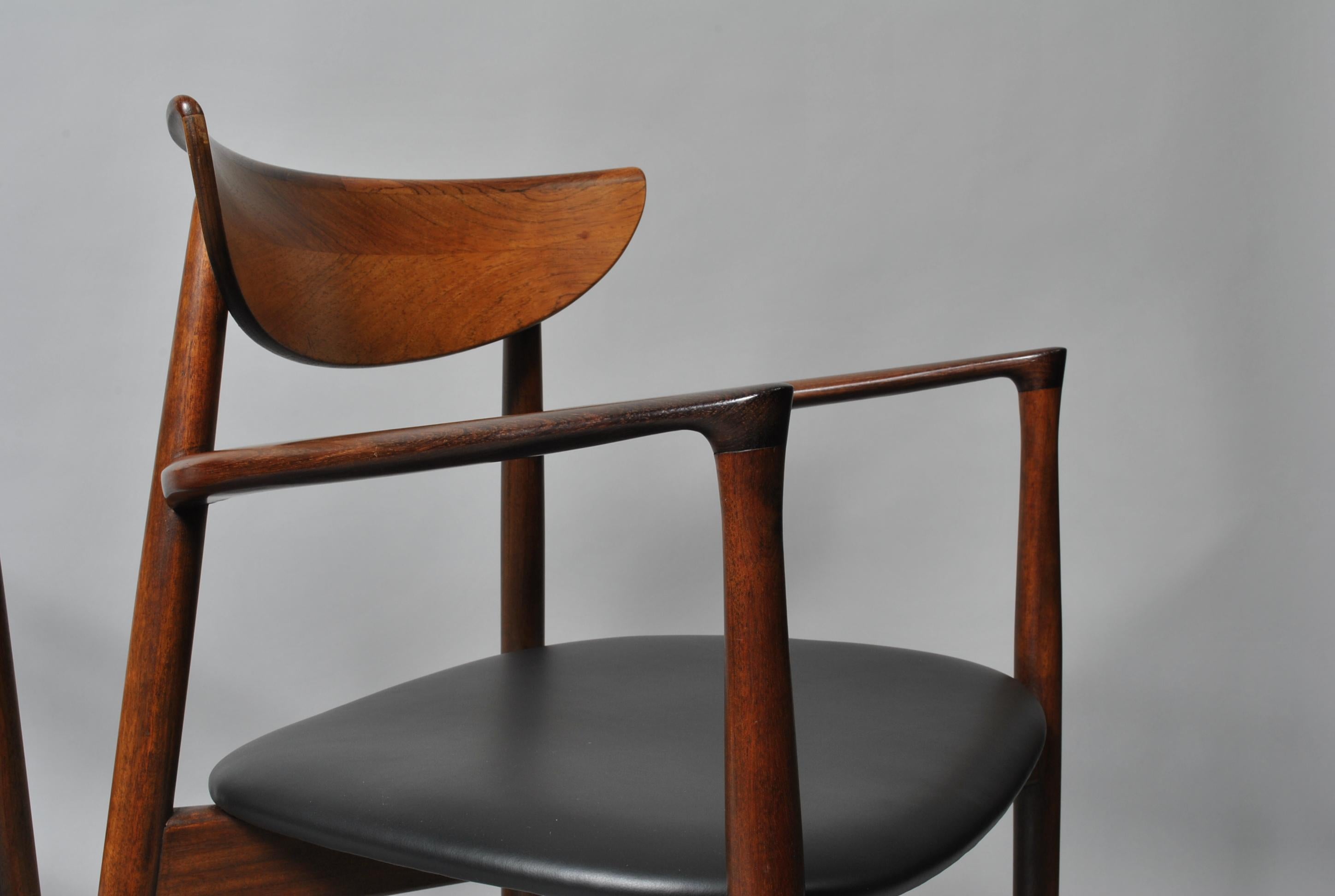 20th Century Harry Ostergaard, Pair of Midcentury Chairs