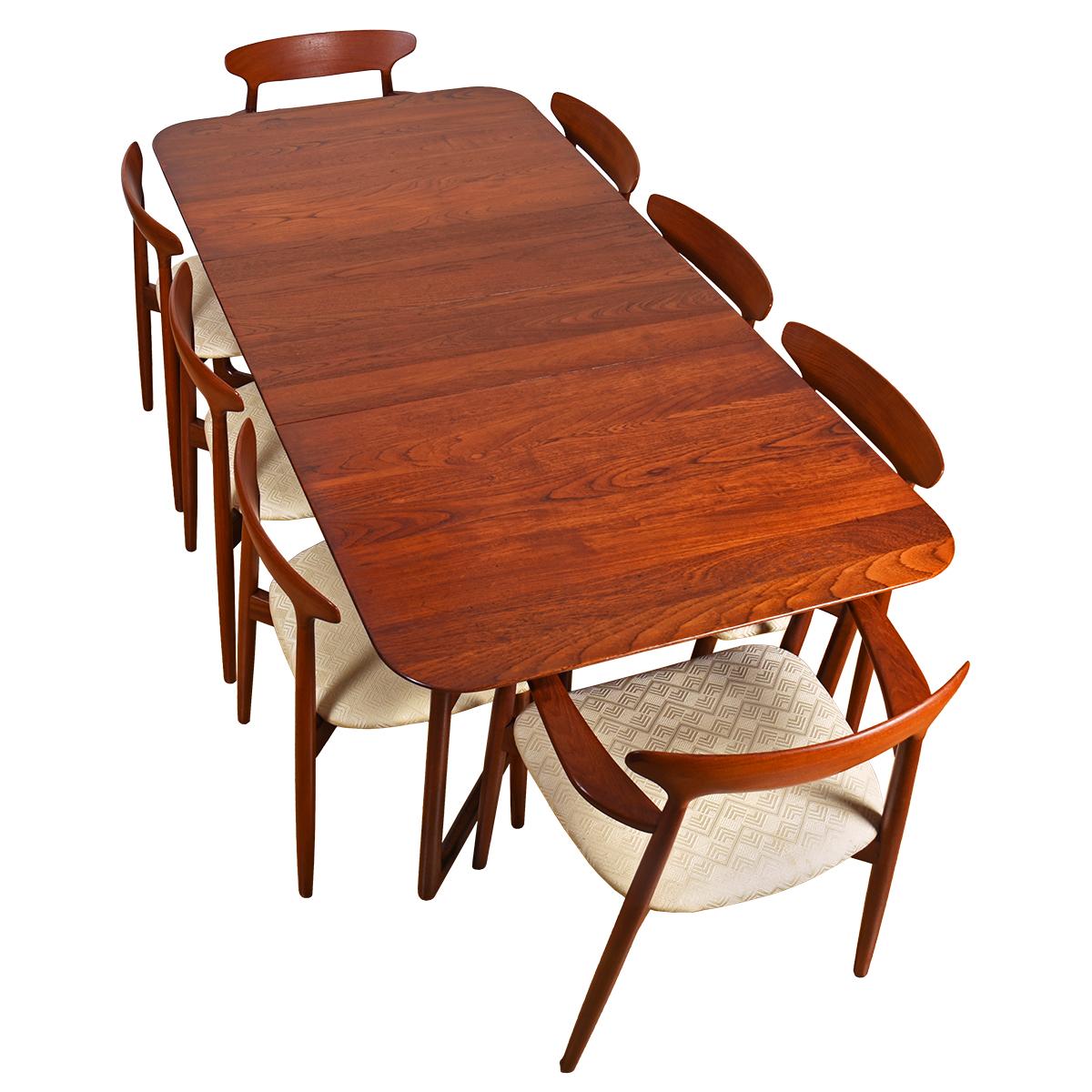 Harry Ostergaard Set of 8 (2 Arm + 6 Side) Danish Teak Dining Chairs for Randers For Sale 3