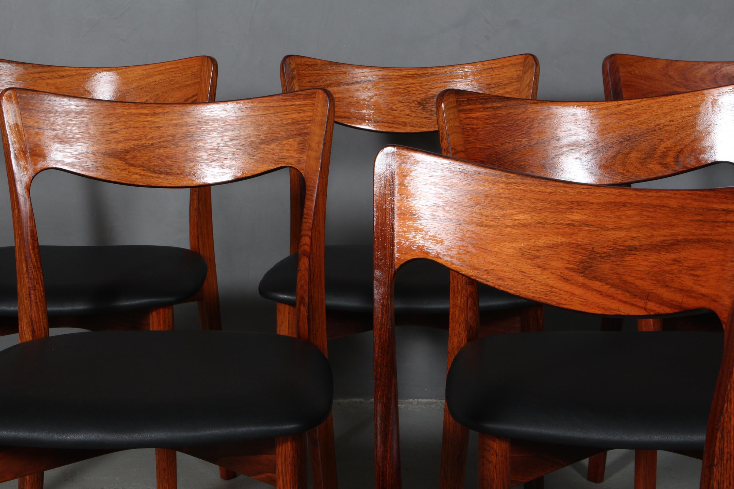 Scandinavian Modern Harry Ostergaard, Set of Dining Chairs