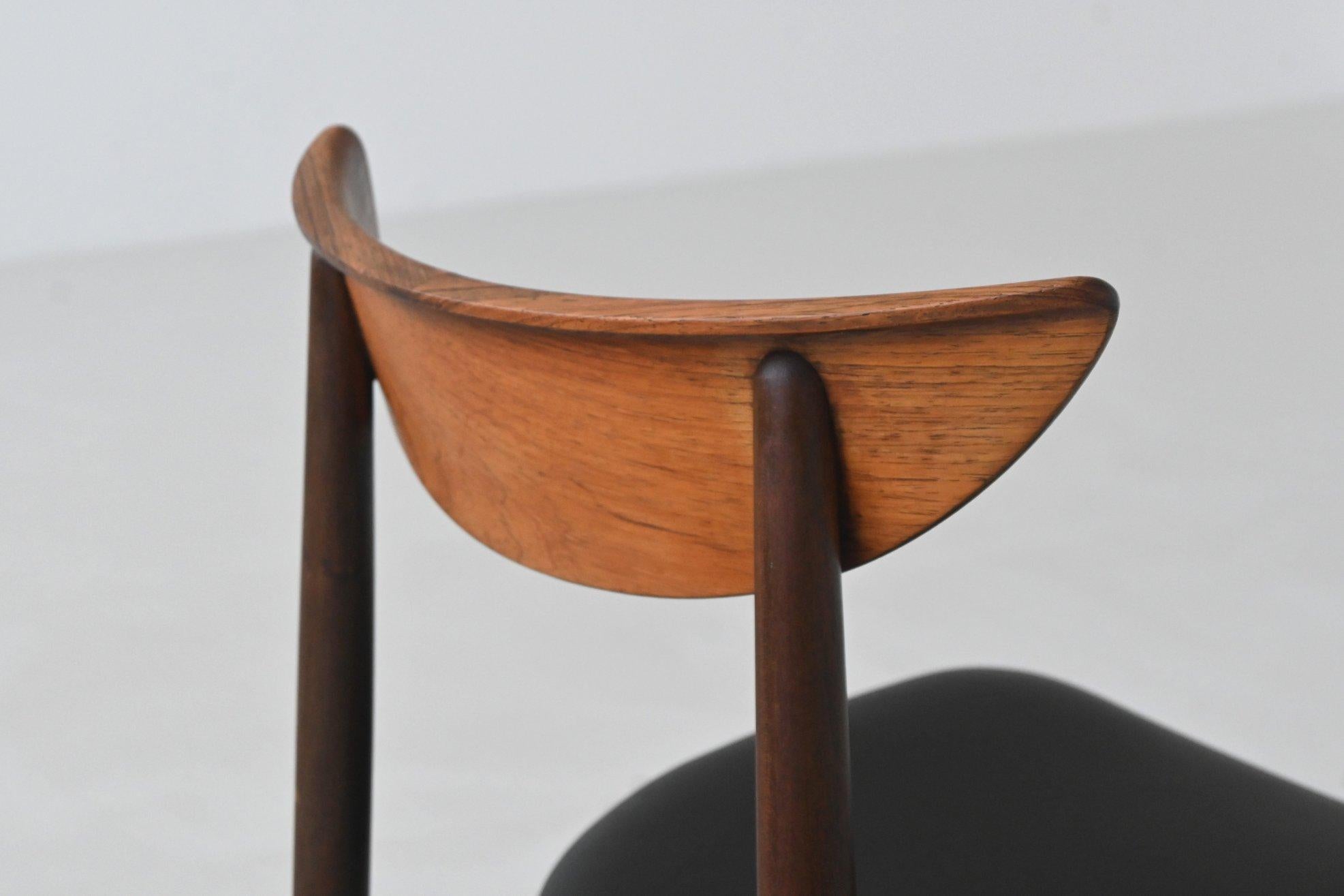 Harry Ostergaard set de huit chaises de salle à manger en bois de rose Randers Danemark 1960 en vente 11