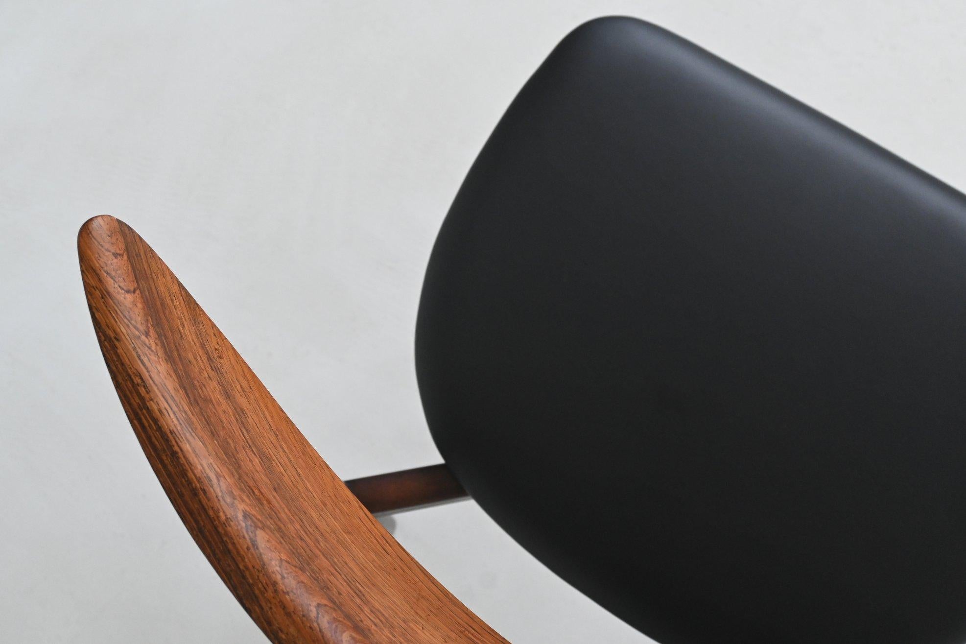 Harry Ostergaard set de huit chaises de salle à manger en bois de rose Randers Danemark 1960 en vente 13