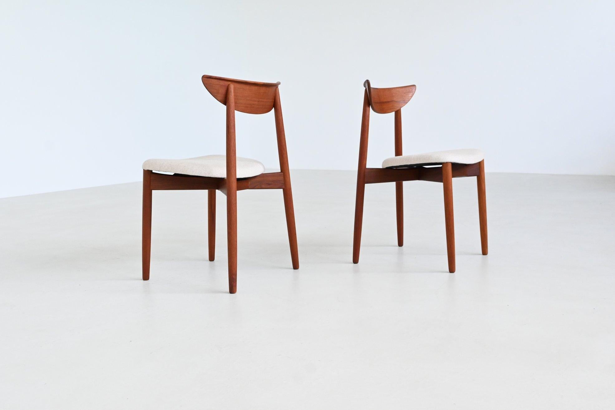 Harry Ostergaard set of eight dining chairs teak Randers Denmark 1960 in vendita 10